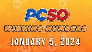 P49M Jackpot Ultra Lotto 658 2D 3D 4D and Mega Lotto 645  January 5 2024 [upl. by Jagir]