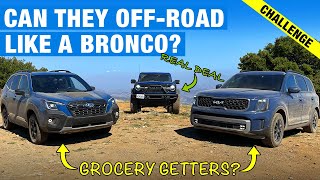 OffRoad Tested Kia Telluride XPro vs Subaru Forester Wilderness  Just an Appearance Package [upl. by Enidlareg]