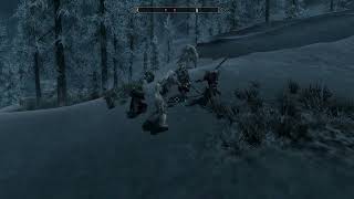 Tullius Rikke Ulfric and Galmar vs 2 Frost Trolls [upl. by Dloreg962]