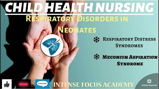 Respiratory Distress Syndrome  ARDS  Meconium Aspiration Syndrome  Neonatal Disorders  CHN [upl. by Niel]