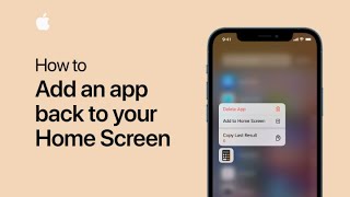 How to add an app back to your Home Screen on iPhone and iPod touch — Apple Support [upl. by Reeves]