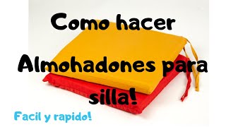 Como hacer ALMOHADONES para sillas TUTORIAL  PASO A PASO  TAPIVIC [upl. by Hardden]