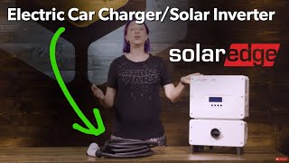 Electric Car Charger That Uses Solar  SolarEdge SE7600H HDWave with EV Charger Inverter Overview [upl. by Anyel]