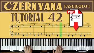 Czernyana Volume 1  piano tutorial esercizio 42 con spartito PDF scaricabile [upl. by Alinoel]