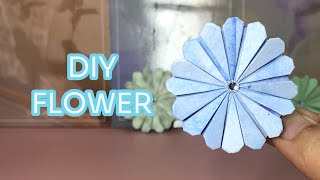 Flower activity paper  Gấp hoa bằng giấy tự nhuộm màu đơn giản [upl. by Aicilehp]