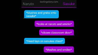 sasunaru texting storypart 1 Narutos kinda depressed [upl. by Kcirdec]