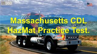 Massachusetts CDL HazMat Practice Test [upl. by Eniluqaj]