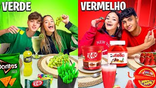 COMENDO VERMELHO VS VERDE POR 24 HORAS [upl. by Hance]