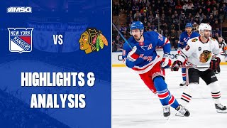 Brennan Othmann Makes NHL Debut In Rangers Rout Over Hawks  New York Rangers [upl. by Margret]