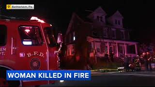 Woman killed in house fire in Bethlehem Pa identified [upl. by Aerdnu]