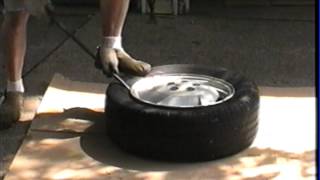 4 car tires dismounted and mounted by hand in 20 minutes [upl. by Noyk]