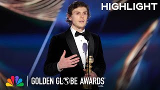 Evan Peters Wins Best Actor in a Limited Series  2023 Golden Globe Awards on NBC [upl. by Tatum]