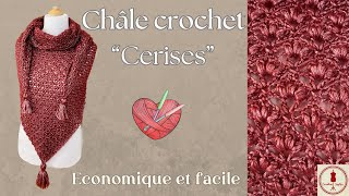 CHALE AU CROCHET quotCERISESquot [upl. by Lemmuela]