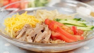 How to Make Low Calorie Hiyashi Chuka with Shirataki Noodles  Cooking with Dog [upl. by Adlihtam]