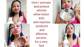 How I activate and protect whitish white lotion with antireaction products and effective serums [upl. by Paske]