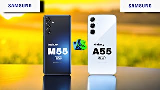 Samsung galaxy M55 vs Samsung galaxy A55  ThebrTech [upl. by Airehc]