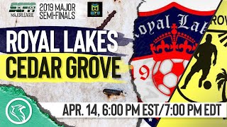 Royal Lakes FC vs Cedar Grove FC April 14 2019 SCFA Major League SemiFinal Leg 2 [upl. by Newbill]