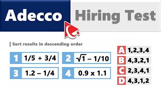 How To Pass Adecco Hiring Aptitude Test [upl. by Mathilda]