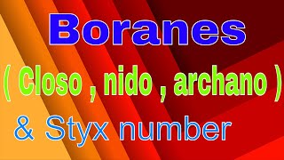 Boranes  closo nidoarchano  amp Styx number Structure of Boranes CSIR NET Gate [upl. by Yanffit]