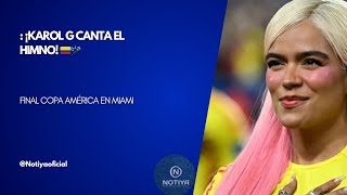 ¡Karol G Canta el Himno Nacional de Colombia en la Final de la Copa América 🇨🇴🎤 [upl. by Andrien340]