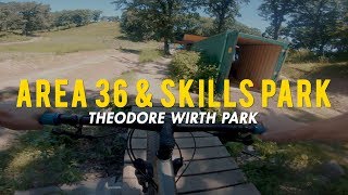 Theodore Wirth Park  Area 36 amp Skills Park  Mountain Biking [upl. by Aldas]