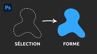 Comment transformer une Sélection en Tracé  Forme sur Photoshop Tuto [upl. by Malsi]