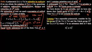 Quintic is not solvable in Radicals [upl. by Fritzie69]