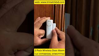 2 Pack Wireless Door Window Alarm Magnetic Burglar Alert Sensor  DIY for Home Security [upl. by Nylanaj]