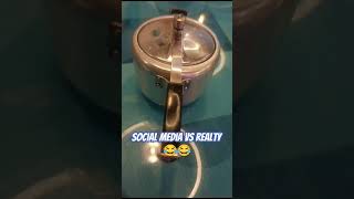 Social Media Vs Realty funny comedy comedyshorts My New cooker foodshortsviral shorts [upl. by Winwaloe942]