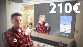 DIY smarter Spiegelschrank fürs Bad  Smartmirror für 210 Euro selber bauen [upl. by Nohtanhoj831]