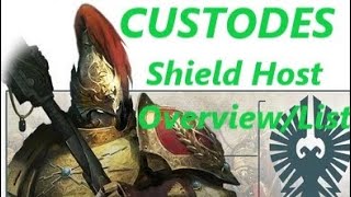 New Codex Custodes Shield Host Overview with List Warhammer 40k [upl. by Buyer712]