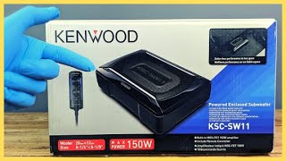 KENWOOD KSCSW11 UNBOXING Underseat Compact Subwoofer 13 Install Series [upl. by Noleta]