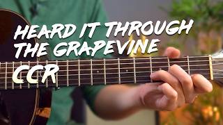 Play I Heard It Through The Grapevine with EASY Chords [upl. by Ereynihc344]