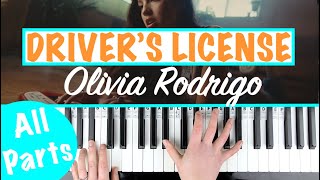 How to play DRIVERS LICENSE  Olivia Rodrigo Piano Chords Tutorial [upl. by Anelyak902]