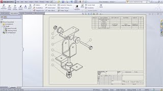 SolidWorks Exploded View Drawing Tutorial  SolidWorks Bill of Materials Tutorial  Balloon Drawing [upl. by Lammond]