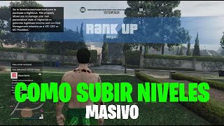 COMO SUBIR NIVELES MASIVO EN GTA V ONLINE  RP INFINITO EN GTA 5 ONLINE [upl. by Enoob]