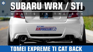 Tomei Expreme Ti Titanium Catback Exhaust  Subaru WRX Sedan 2008  STI Sedan 2011 Exhaust Video [upl. by Airehtfele]