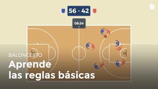 ¿Cómo se juega Reglas básicas  Baloncesto [upl. by Krock674]