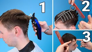 Basic Mens Haircut  Step by Step Guide [upl. by Annhej]