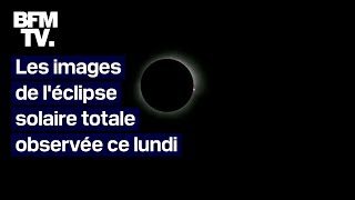 Les images de léclipse solaire totale observée ce lundi au Mexique aux ÉtatsUnis et au Canada [upl. by Holland199]