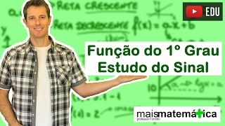 Função do Primeiro Grau Função Afim Estudo do Sinal Aula 9 de 9 [upl. by Downe]