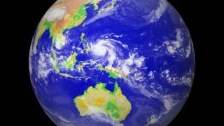 Super Typhoon Haiyan  Yolanda 2013 Full Disk Satellite imagery [upl. by Adiehsar258]