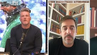 why Aaron Rodgers returned as guest on Pat McAfee show  NY Sports News aaronrodgers [upl. by Naoj]