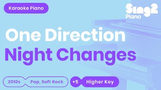 One Direction  Night Changes Karaoke Piano Higher Key [upl. by Moynahan]