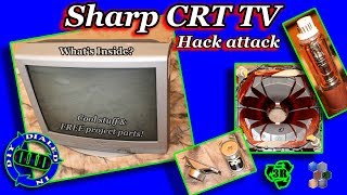 Whats Inside a TV  Dissecting a Sharp CRT Television  Parts 4 Salvage [upl. by Kahn938]