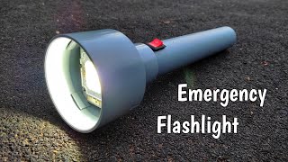 How to Make Emergency LED Flashlight using LED COB Chip  Powerful Flashlight [upl. by Zantos]