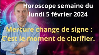 Astrologie horoscope semaine du lundi 5 février 2024 [upl. by Burgess238]