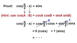 PreCalculus  Trigonometry Trig Identities 12 of 57 Proving the Cofunction Idenity [upl. by Elnar]