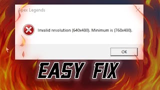 〖Apex Legends〗 How to fix Invalid Resolutions 640x480 in ONE Minute [upl. by Galan]