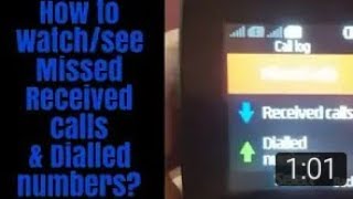 How To WatchSee Missed Received amp Dialled Numbers On Nokia  How To See Missed Calls [upl. by Adnorehs]